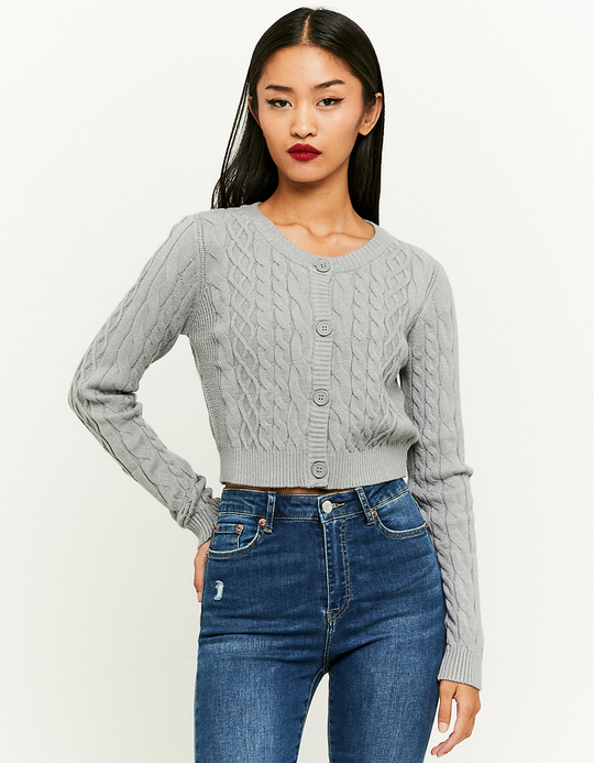 TALLY WEiJL, Grauer Cardigan mit Knöpfen for Women