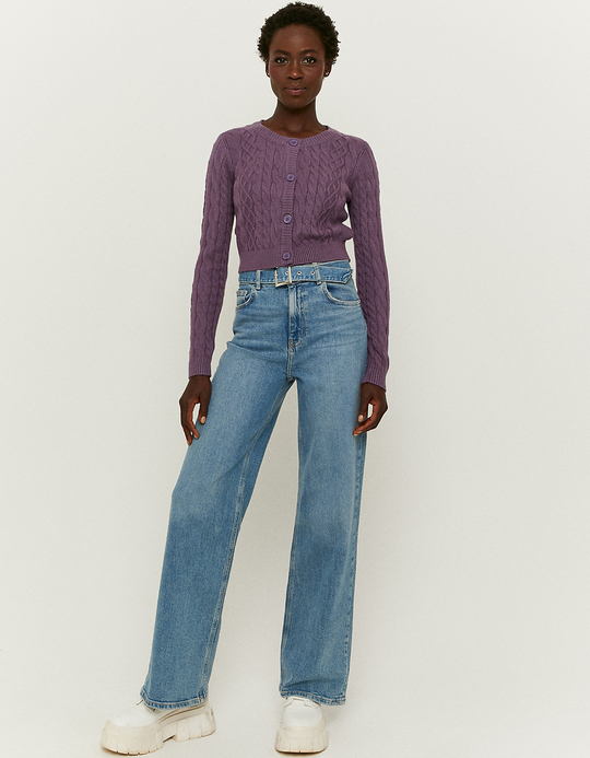 TALLY WEiJL, Violetter Cardigan mit Knöpfen for Women