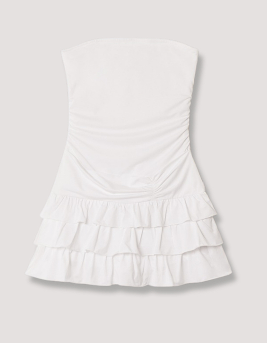 TALLY WEiJL, White Mini Jumpsuit Dress for Women