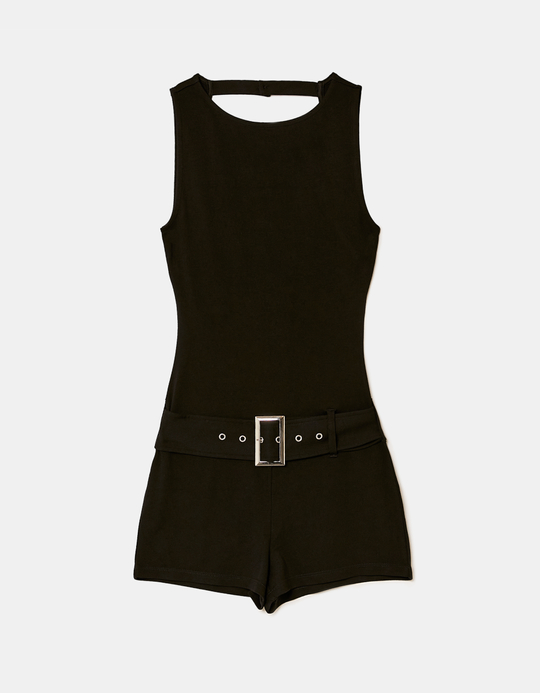 TALLY WEiJL, Schwarzer Jumpsuit mit Gürtel for Women