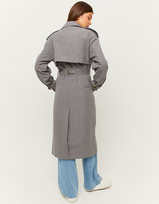 TALLY WEiJL, Grauer langer Trenchcoat for Women