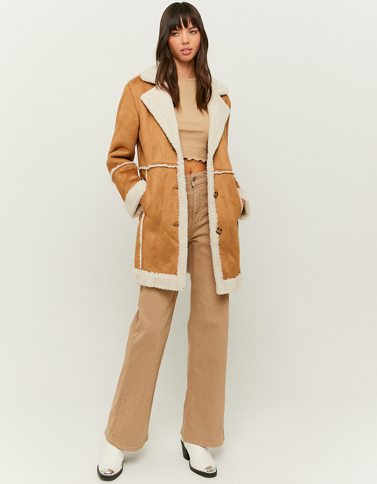 TALLY WEiJL, Brauner Mantel aus Kunstfell for Women