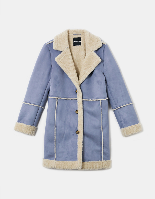 TALLY WEiJL, Blauer Aviator Mantel for Women