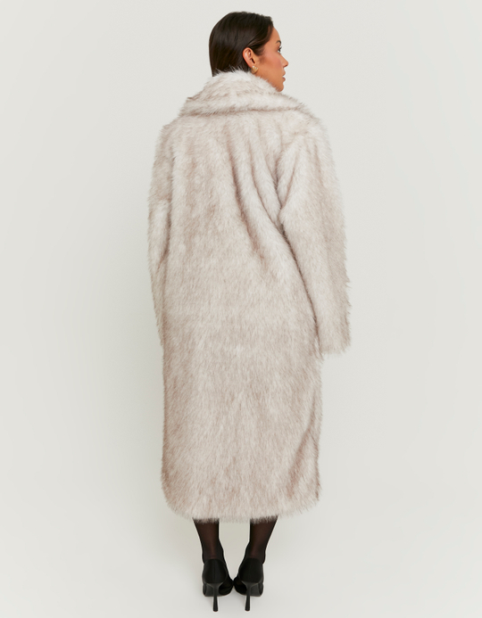 TALLY WEiJL, Weißer langer Kunstpelzmantel for Women