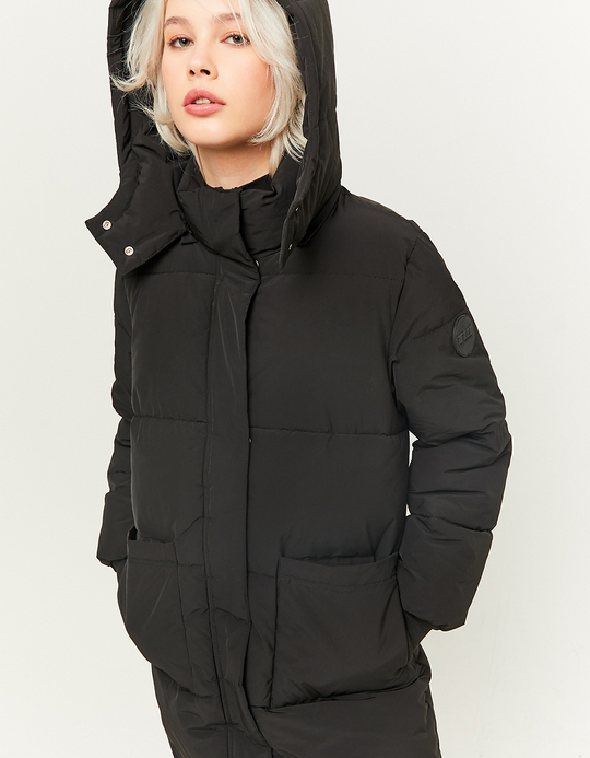 TALLY WEiJL, Black Long Heavy Padded Winter Coat for Women