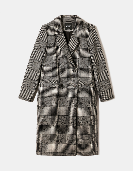 TALLY WEiJL, Langer karierter Mantel aus Kunstwolle for Women