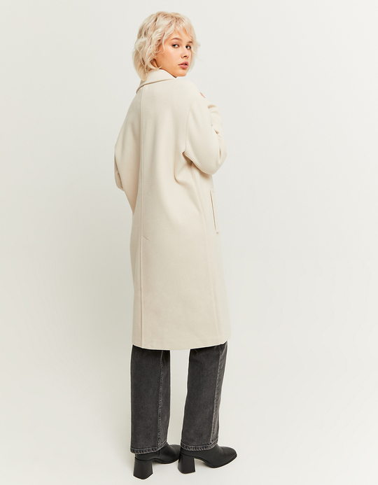 TALLY WEiJL, Beigefarbener langer Basic Mantel aus Kunstwolle for Women