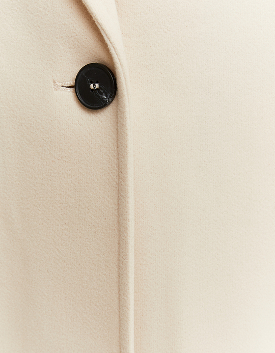 TALLY WEiJL, Beigefarbener langer Basic Mantel aus Kunstwolle for Women