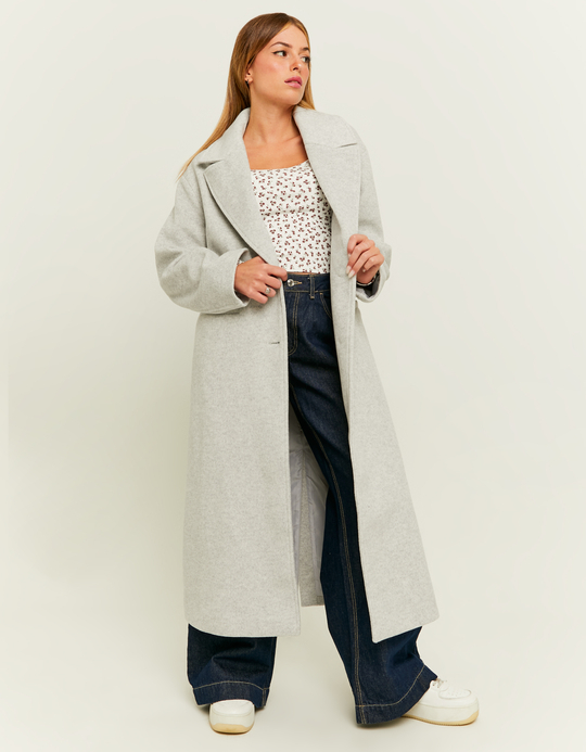TALLY WEiJL, Manteau Gris Chiné Oversize for Women