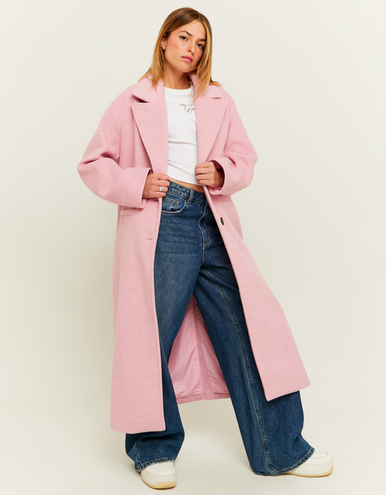 TALLY WEiJL, Manteau Rose Chiné Oversize for Women