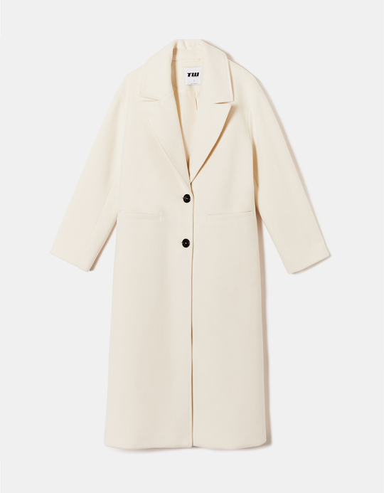 TALLY WEiJL, Weisser Oversize Mantel for Women