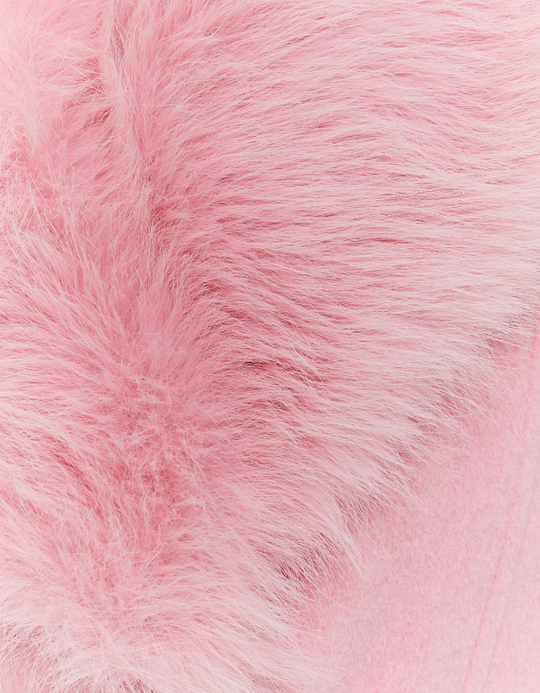 TALLY WEiJL, Langer pinker Mantel aus Kunstfell for Women