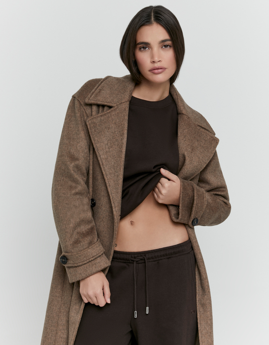 TALLY WEiJL, Brown Long Coat for Women