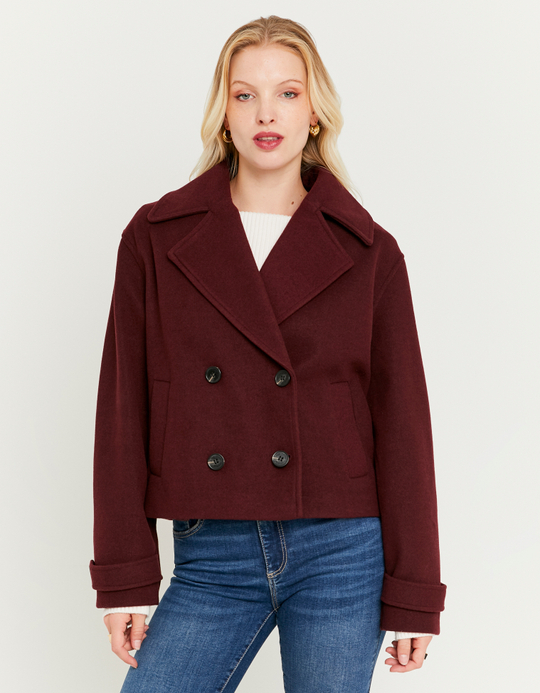 TALLY WEiJL, Burgundy Buttoned Jacket for Women