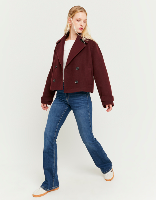 TALLY WEiJL, Burgundy Buttoned Jacket for Women