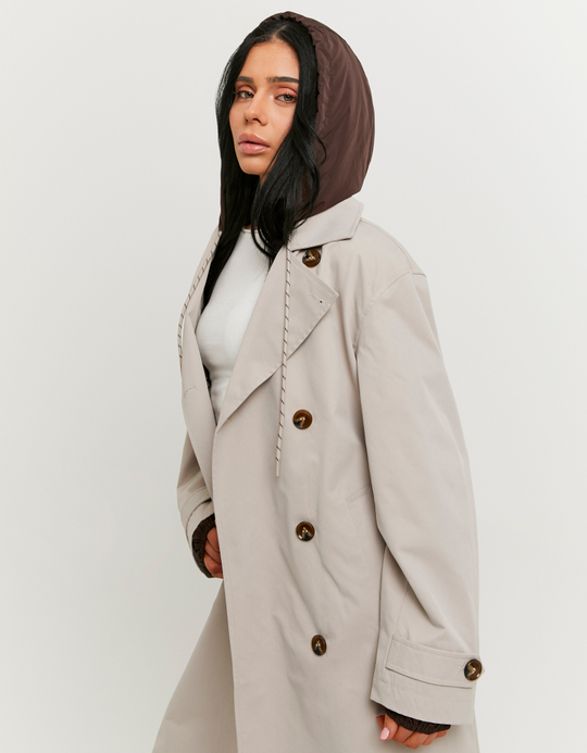 TALLY WEiJL, Langer beiger Trenchcoat for Women