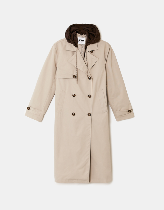 TALLY WEiJL, Langer beiger Trenchcoat for Women