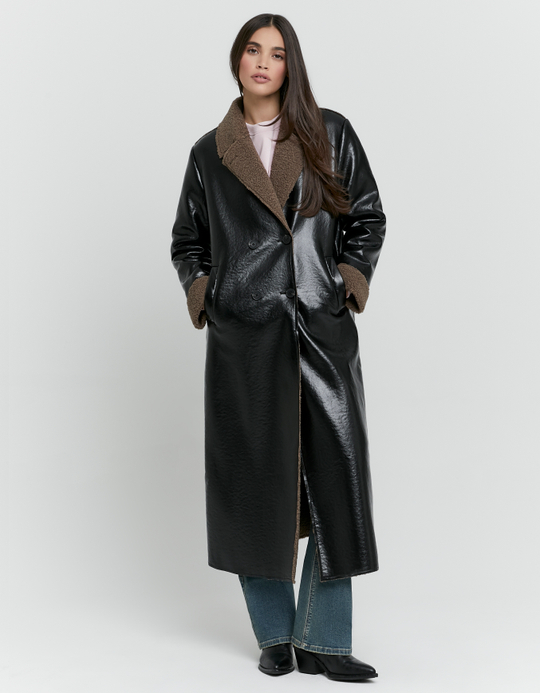 TALLY WEiJL, Schwarzer Langer Mantel for Women
