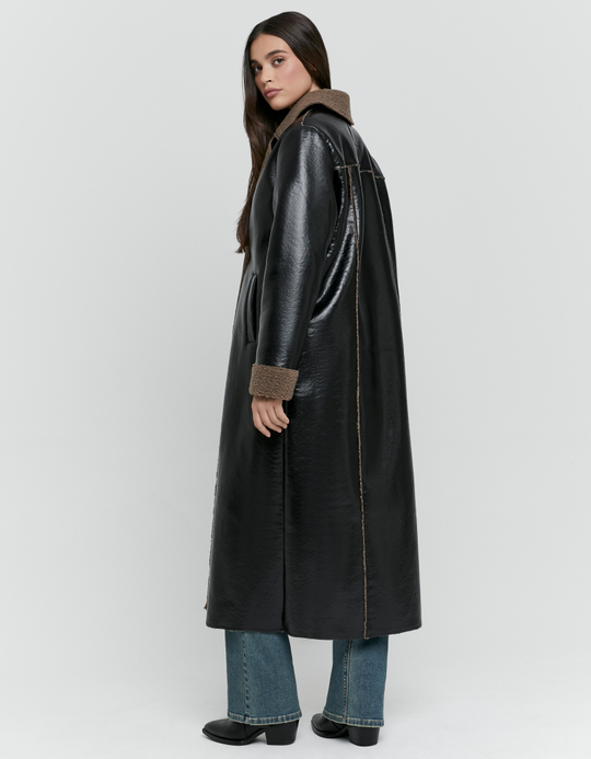 TALLY WEiJL, Schwarzer Langer Mantel for Women