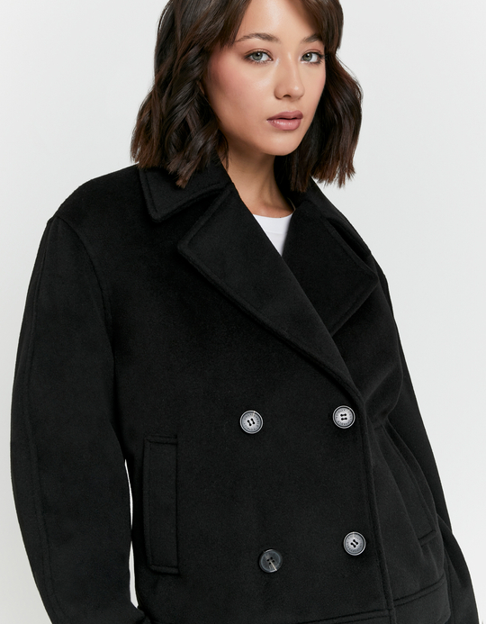 TALLY WEiJL, Manteau Noir Boutonné for Women