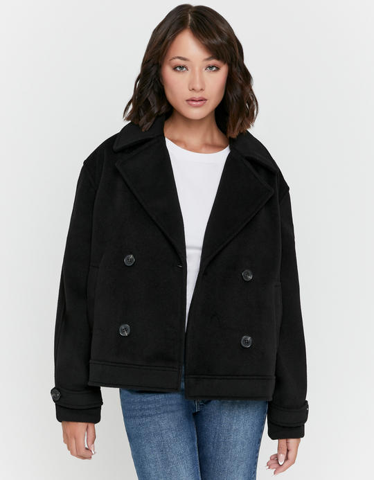 TALLY WEiJL, Manteau Noir Boutonné for Women