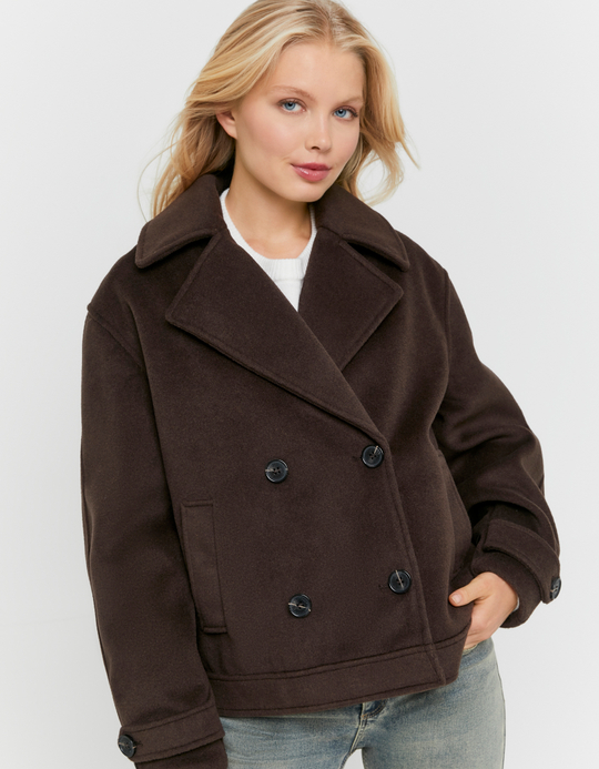 TALLY WEiJL, Manteau Marron Boutonné for Women