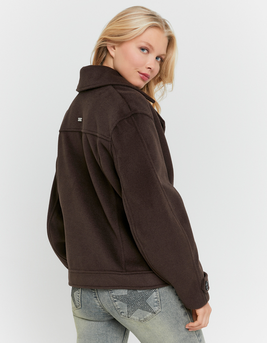 TALLY WEiJL, Manteau Marron Boutonné for Women