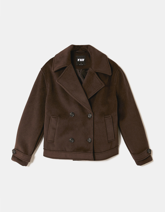 TALLY WEiJL, Manteau Marron Boutonné for Women