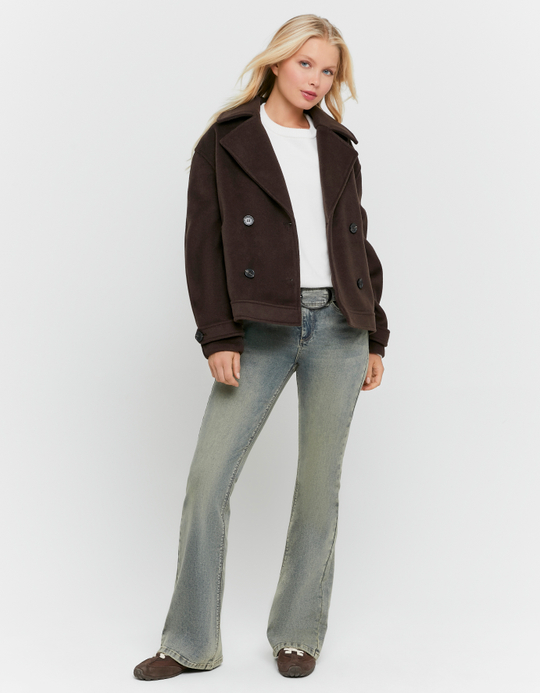 TALLY WEiJL, Manteau Marron Boutonné for Women