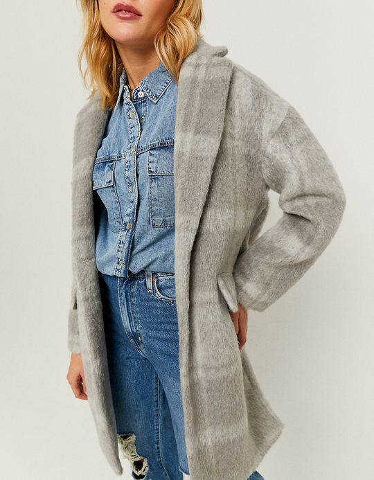 TALLY WEiJL, Grauer Karierter Mantel for Women
