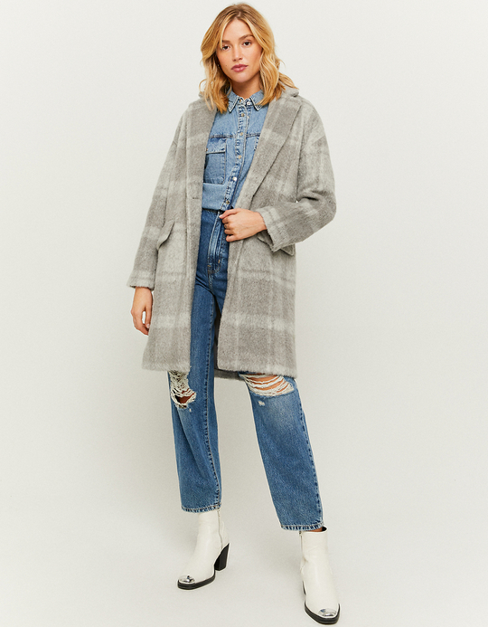 TALLY WEiJL, Grauer Karierter Mantel for Women