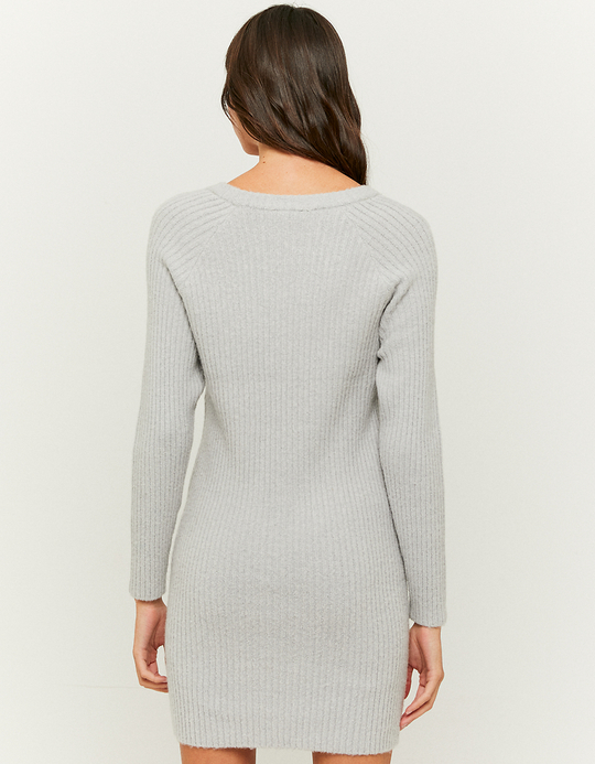 TALLY WEiJL, Graues Mini Strickkleid for Women