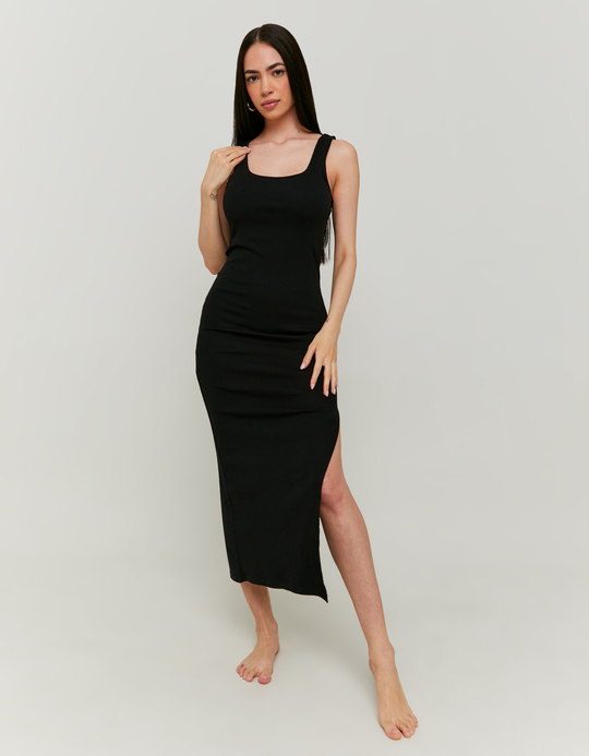 TALLY WEiJL, Black Basic Midi Dress for Women