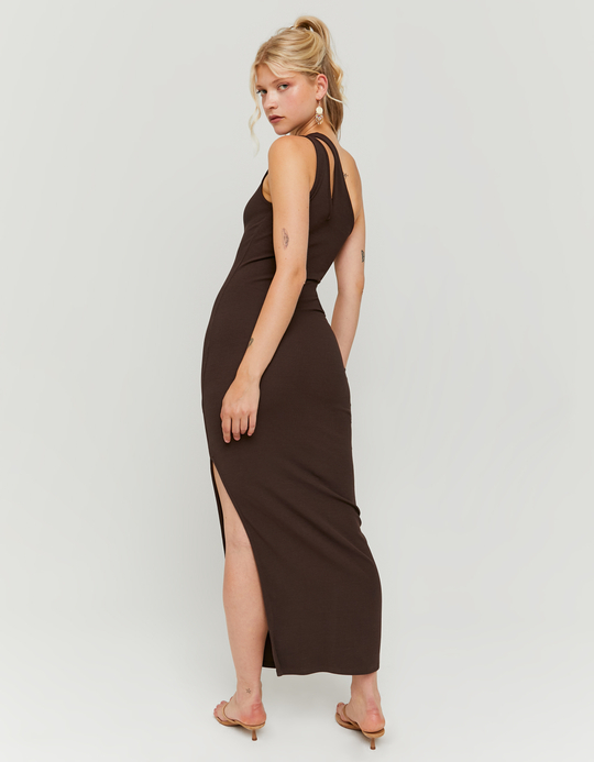 TALLY WEiJL, Brown One Shoulder Long Dress for Women