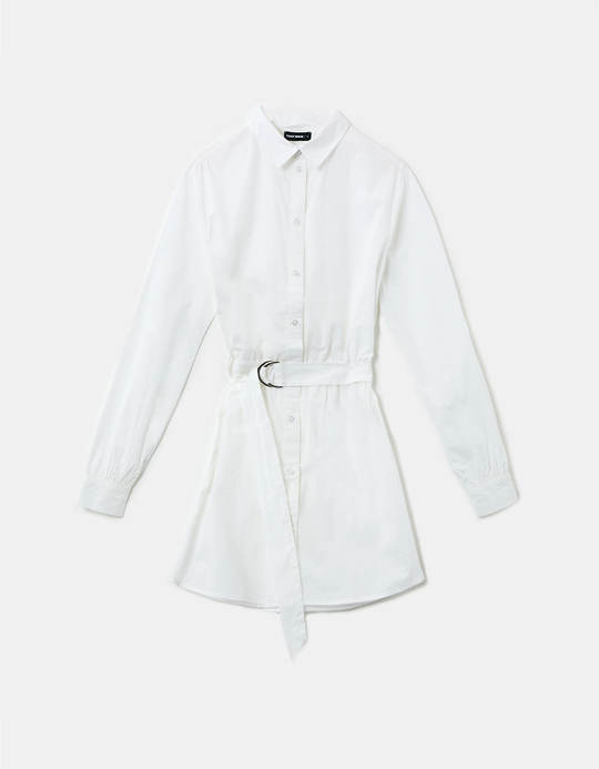 TALLY WEiJL, Robe Chemise Courte Blanche for Women