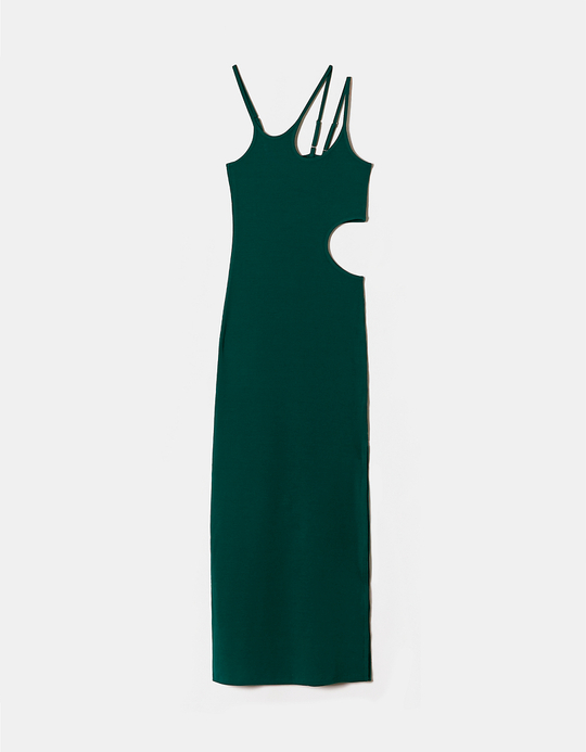 TALLY WEiJL, Cut Out Green Midi Dress for Women