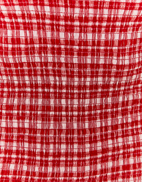 TALLY WEiJL, Red and White Gingham Mini Dress for Women