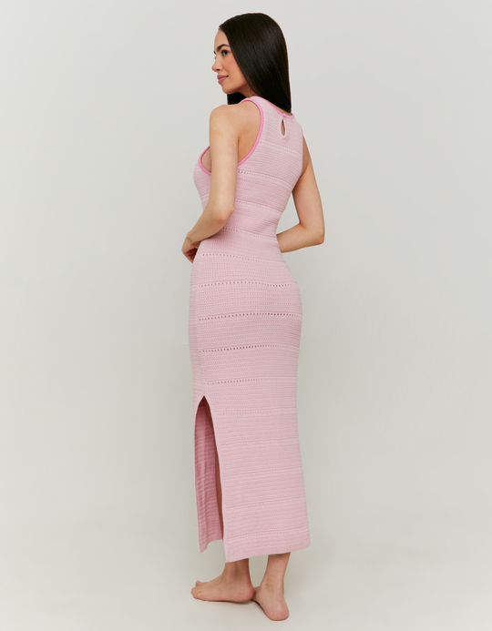 TALLY WEiJL, Pink Crochet Midi Dress for Women