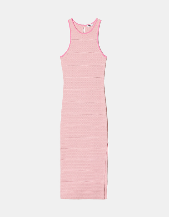TALLY WEiJL, Pink Crochet Midi Dress for Women