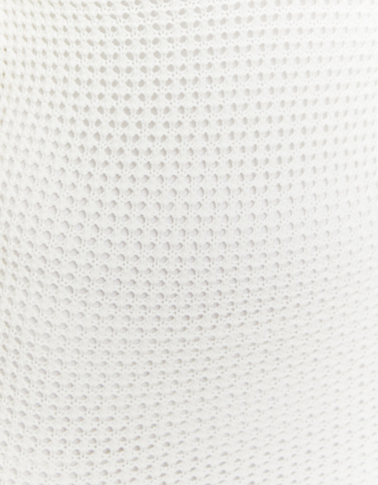 TALLY WEiJL, White Crochet Polo Dress for Women