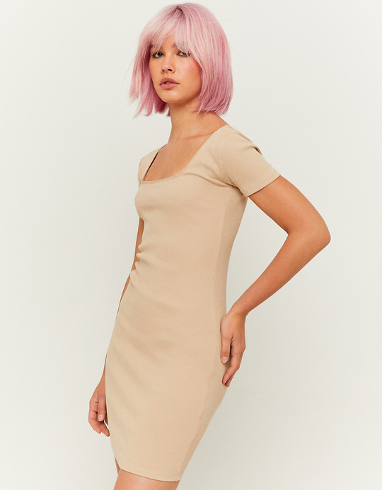 TALLY WEiJL, Robe Courte Manche Courte Beige for Women