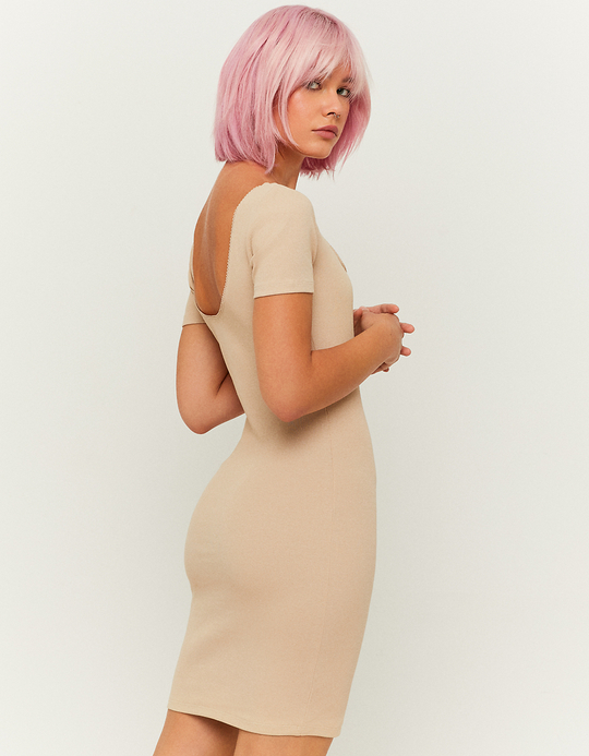 TALLY WEiJL, Robe Courte Manche Courte Beige for Women