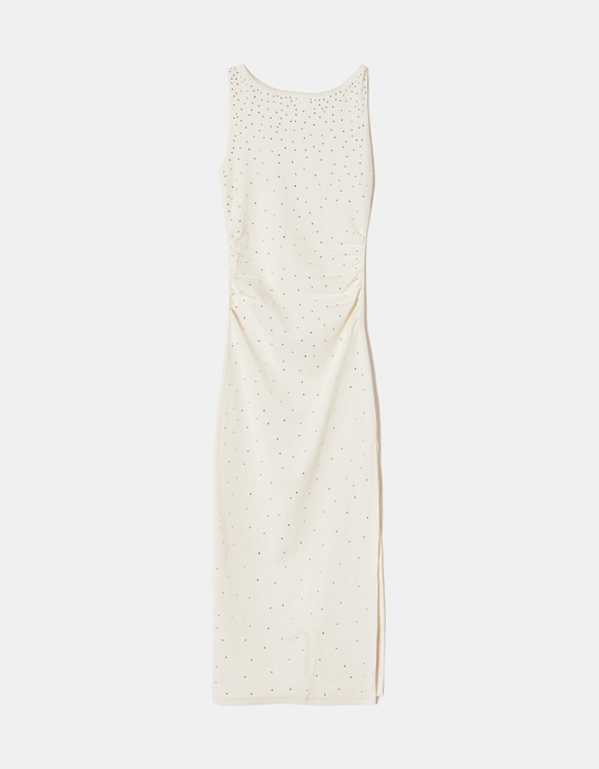 TALLY WEiJL, White Long Dress with Strass for Women