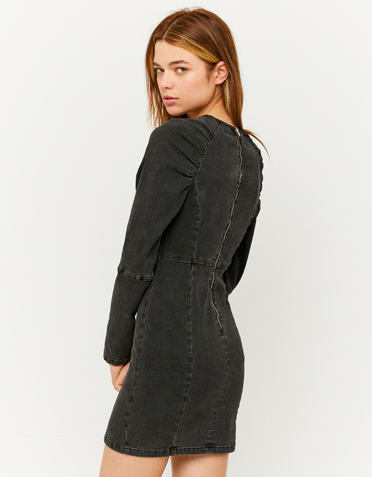 TALLY WEiJL, Denim Dress with Puff Sleeves for Women