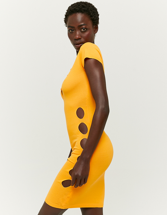TALLY WEiJL, Yellow Cut out Mini Dress for Women