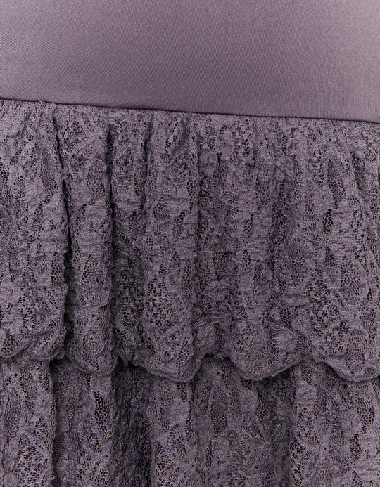 TALLY WEiJL, Purple Lace Ruffle Mini Dress for Women