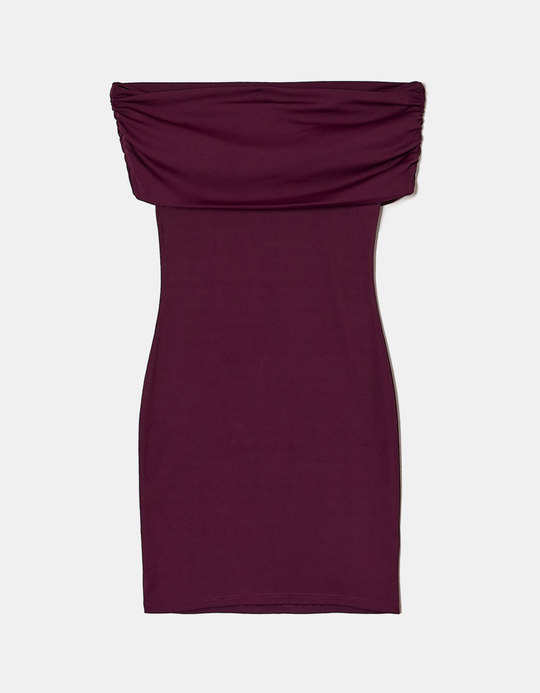 TALLY WEiJL, Robe Courte Violette Épaules Dénudées for Women