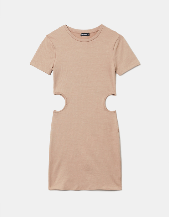 TALLY WEiJL, Beiges Kurzärmliges Mini Kleid for Women