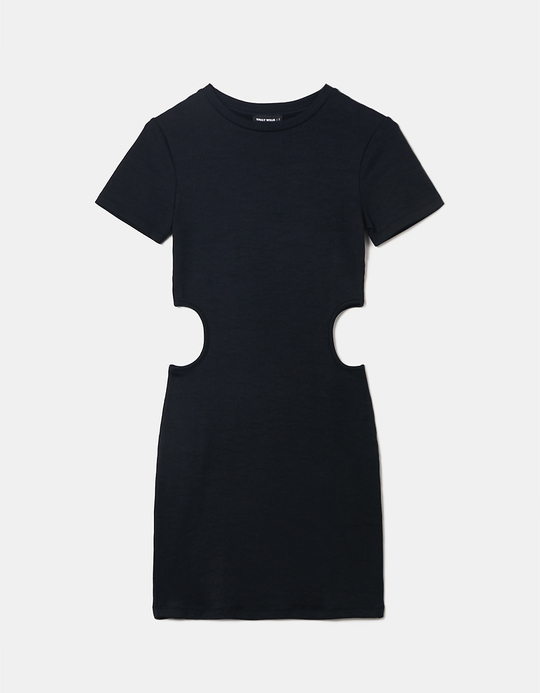 TALLY WEiJL, Schwarzes Mini Party Kleid mit Cut Out for Women