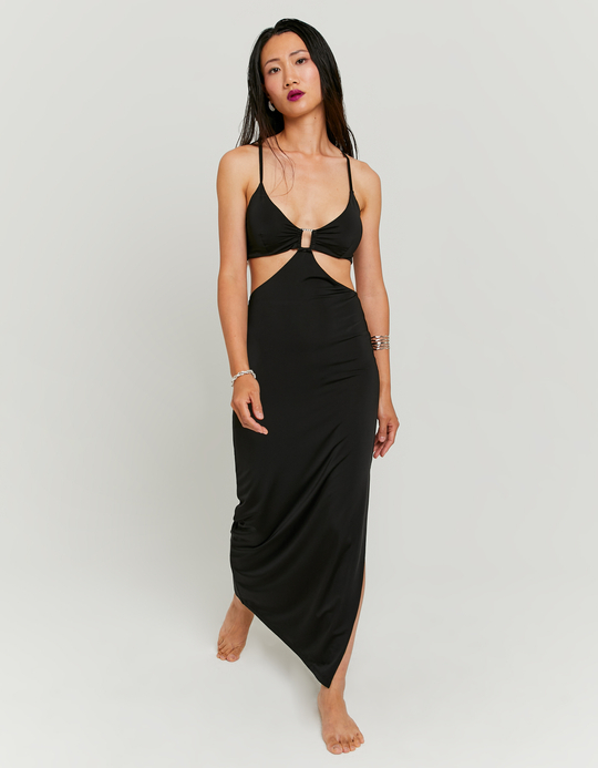 TALLY WEiJL, Vestito Lungo Nero con Fibbia for Women